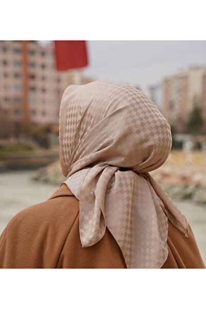 Sekine İpek Eșarfă JACQUARD CU MODEL CUB