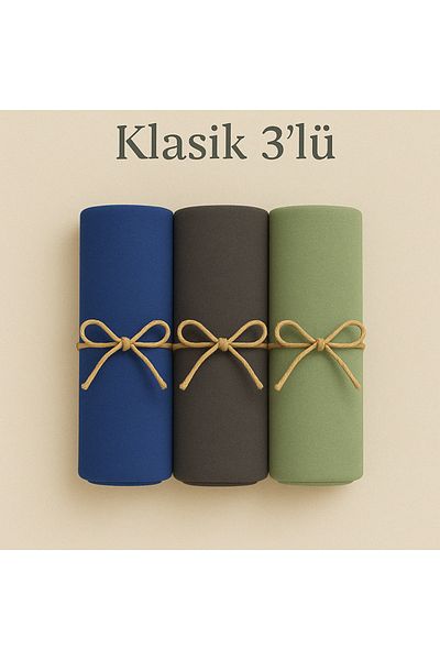 mim eşarp Χτενισμένο Βαμβακερό Σάλι Classic Σετ 3 τεμ
