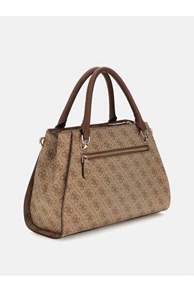 Guess Noelle Luxury Satchel Women Brown Handbag Hwbg7879070-Lgw