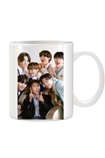 OEM Cană albă personalizată „bts Bangtan Boys Crew Formation”, Inovatix®. 330 ml