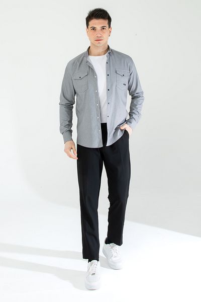 Artı1 Ανδρικό βαμβακερό πουκάμισο Slim Fit Slim Fit