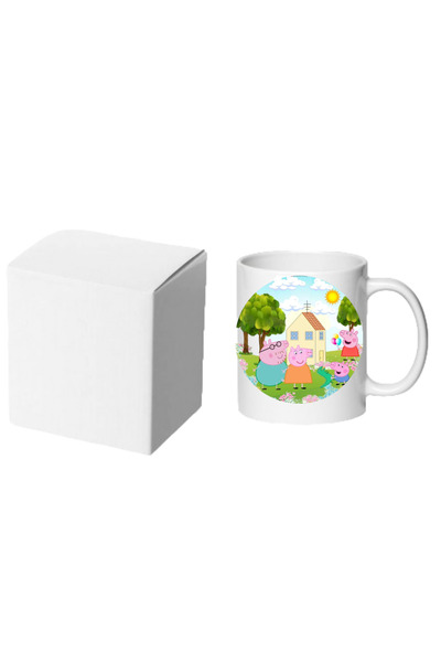 OEM Personalized white mug with Peppa Pig, INOVATIX. 330ml