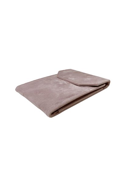 Choice Pink Velvet Flannelette/PU Leather Square Jewelry Storage Roll Bag Necklace Bracelet Pedant Display