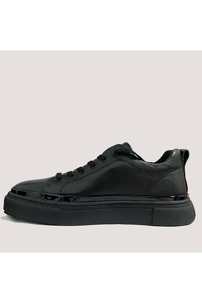 Guja 24K592 Men's Leather Casual Shoes - Black - 44