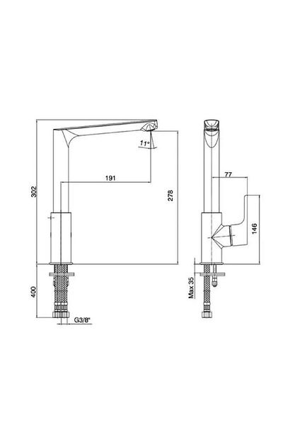 Eca Luna Sink Faucet Gecbt3104