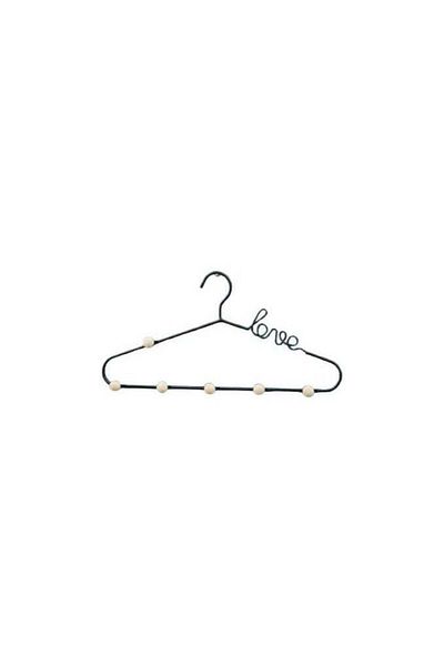 Generic Wall Hanger Black Iron LOVE Hook Rack for Clothes & Abayas with 6 Hooks