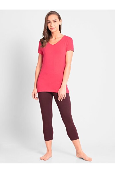 JOCKEY 24X7 V-Neck Tee 1359-0105-RUBY