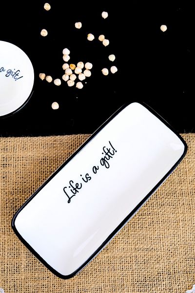 tabakevi Plate House Porcelain Motto Gift Boat Plate Single 22X10X1Cm