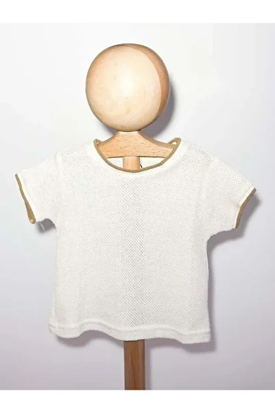 Zekids Boy's Openwork Thin Plain Knitwear T-Shirt