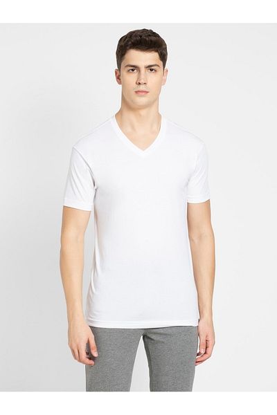 JOCKEY V-Neck T-Shirt 24X7 2726-0105-WHITE