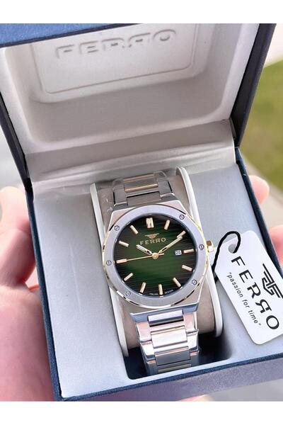 FERRO Men Wrist Watch Steel Band Italian Design 3 Atm Efm40147-A1 as Engagement and Groom