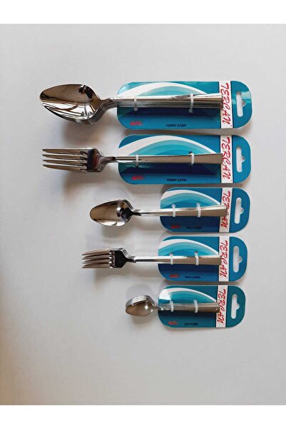 TERCAN Okyanus 30 Parça Çatal Kaşık Takımı Uzun Ömürlü Çatal Kaşık Takımı