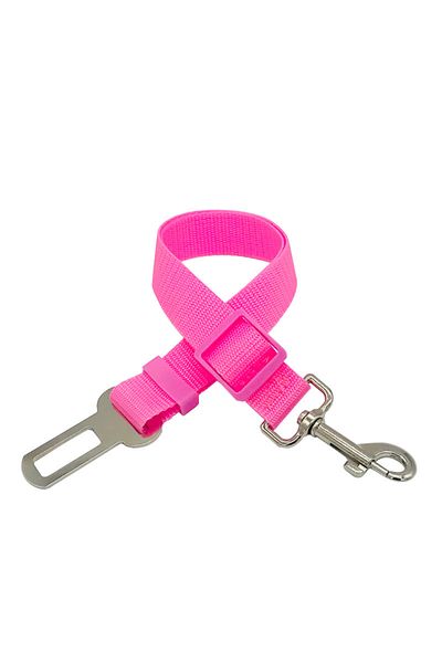 Choice Pink Dog Car Seat Belt Safety Protector Travel Pets Accessories Dog Leash Collar Breakaway Solid Car