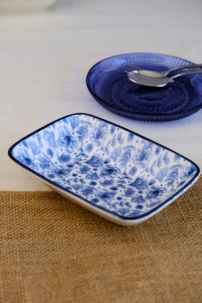 tabakevi Plate House Porcelain Blue Heaven Boat Plate Single 17X12X3Cm