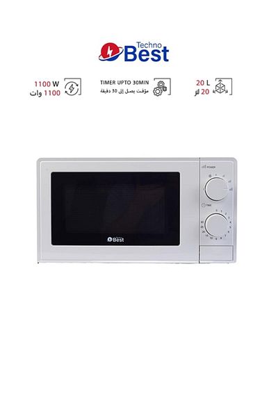 Techno Best Tecno Best Microwave, 20Ls, Manual Control, White - BMW-20LM