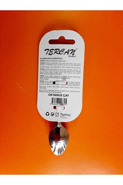 TERCAN Okyanus Çay Kaşığı 6 Adet Uzun Ömürlü Çay Kaşığı
