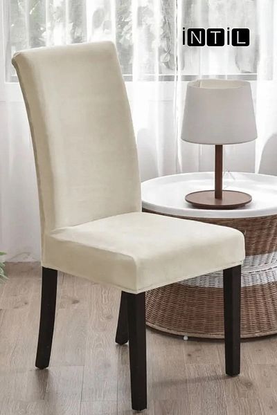 intil Κάλυμμα καρέκλας Velvet Fabric - One Piece Chair Cover