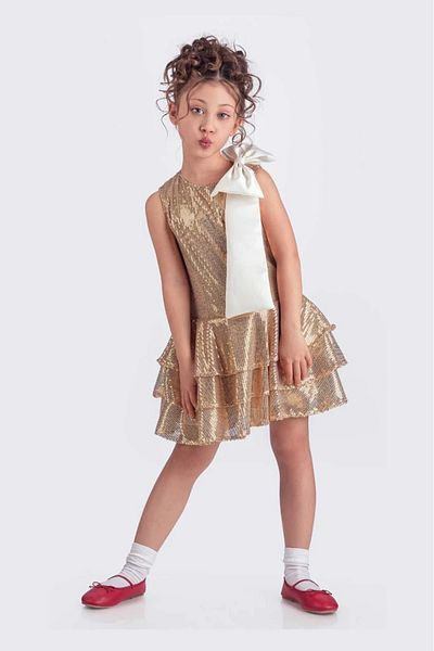vestitino Elegant Dress with Skirt and Sequins 3 Layers