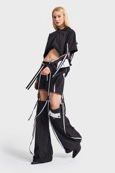 its basic Black Women's Trousers Shorts - Colorful Design