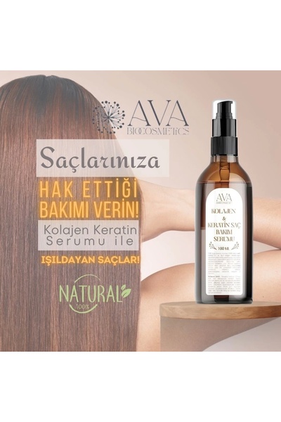 AvA Bio Cosmetics Ava Kolajen Keratin Saç Bakım Serumu
