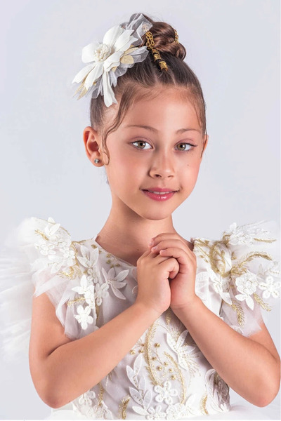 vestitino Girl's Dress Tutu Skirt Embroidered