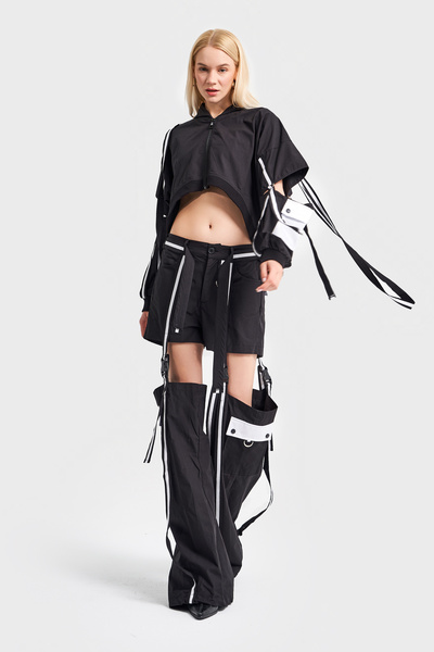 its basic Black Women's Trousers Shorts - Colorful Design