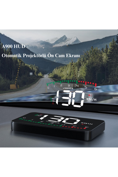 MultiZone Hyundai Era-Getz Uyumlu 3.5'' OBD HUD Dijital Hararet-Hız-Devir-Voltaj Gösterge Paneli