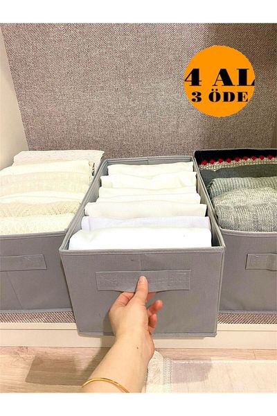 harev home collection Closet Organizer, Wardrobe Organizer, Foldable Clothing Storage Box Organizer Gray
