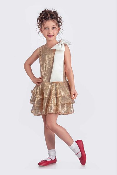 vestitino Elegant Dress with Skirt and Sequins 3 Layers