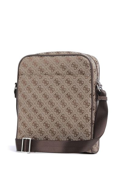 Guess Milano Top Zip Xbdy W Frt Pckt Men's Beige/Brown Shoulder Bag Hmmıstp5160-Bbo