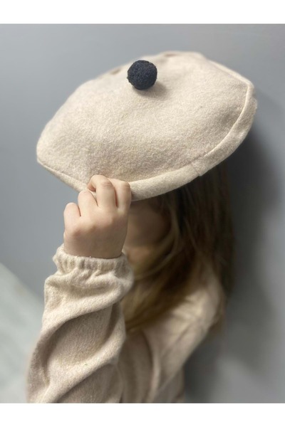 s.t. sebat tekstil Şapkalı Kışlık Kaşe Kız Çocuk Elbise SB559