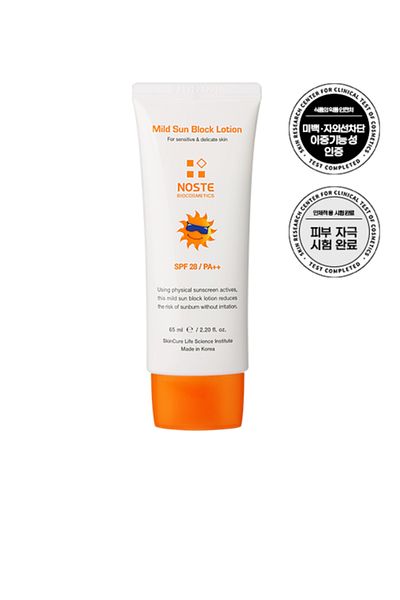NOSTE Mild Sunblock Lotion Spf28 Pa++ 65 ml Waterproof Sunscreen