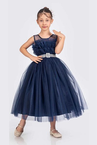 vestitino Satin Evening Dress Back Gimped Strap Dress