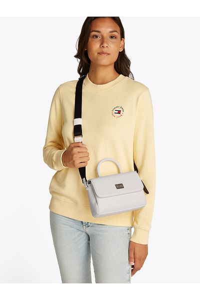 Tommy Hilfiger Tommy Hilfiger Women Ancient White American Cool Top Handle Flap Crossover Bag