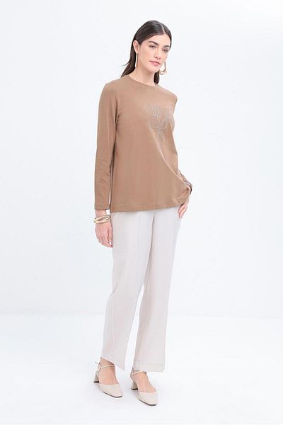 ALLDAY Chain Embroidered Long Sleeve Women's T-Shirt S16034A0