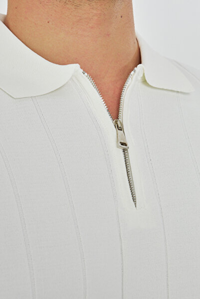 ZİNOX Ανδρικό πλεκτό με μακρύ μανίκι με μισό φερμουάρ, κλασικό απλό, κατάλληλο για καθημερινή χρήση