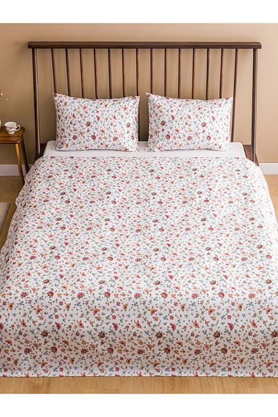 LC Waikiki Mixed Floral Patterned 100% Cotton Double Pique Set 200 X 220 cm