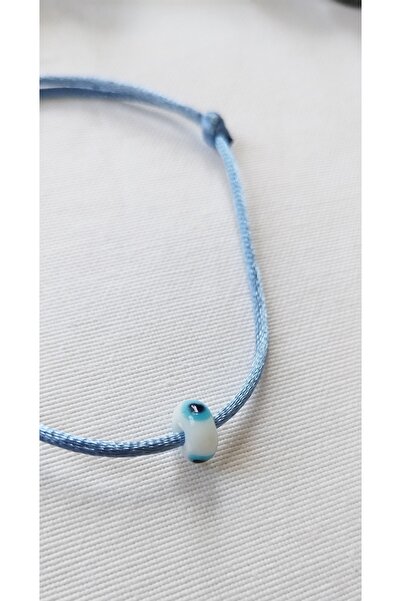 Bella Sera Studio Cam Nazar Boncuk Detaylı Saten İp Halhal