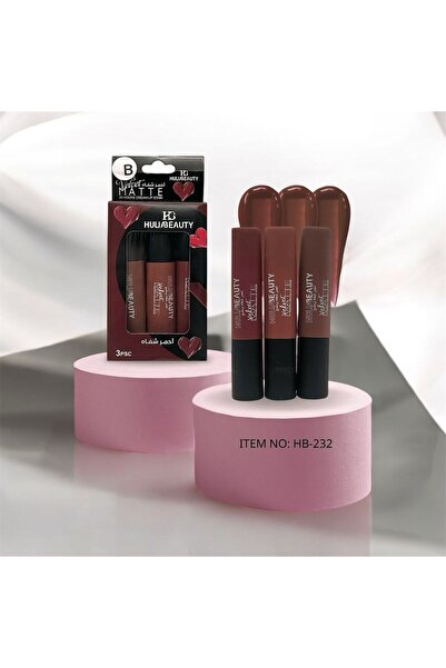 HULIABEAUTY أحمر شفاه سائل – 3 قطع بدرجة B