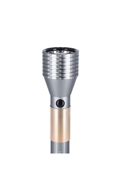 KRYPTON Rechargeable LED Flashlight, 2000m Range, 4hrs Use, Durable Alloy, Unbreakable Lens