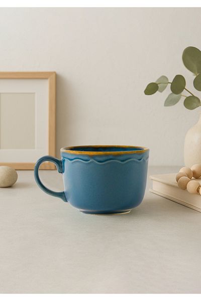 HOMİNG Homing Koffie Large Coffee and Soup Cup Navy Blue 480 ml