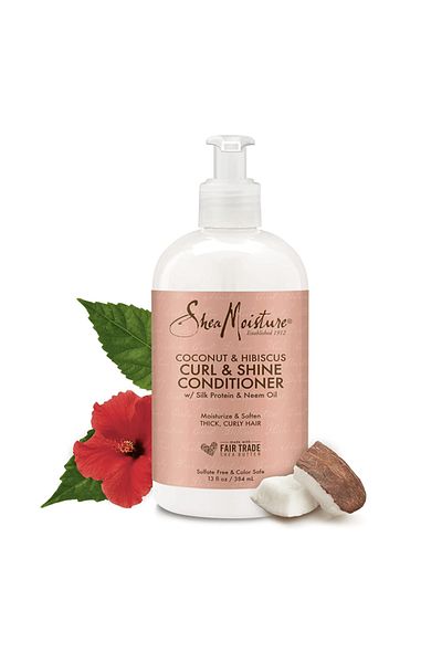 Shea Moisture Coconut & Hibiscus & Curl & Shine Conditioner - 384ml