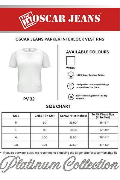 OSCAR JEANS Platinum Collection 100% Cotton Men's Undershirt Tshirt Vest Half Sleeve 3 Pack