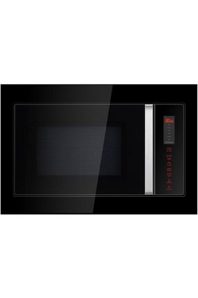 ELBA - 31L Built-in Microwave Grill Defrost 6 Menus Touch Control - Black Glass Frame Italian Technology