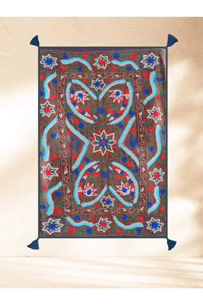 Rugs Modern Halı Haryana Collection Multi-Colored Flower and Karma Motifs Pat...