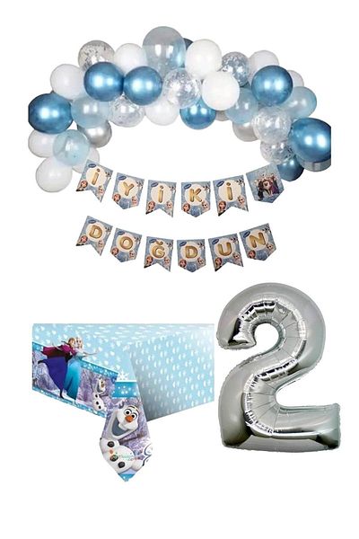 PartyPoo Σετ στολισμού Frozen Elsa Anna Frozen Queen Frozen 2 Ηλικία γενεθλίων