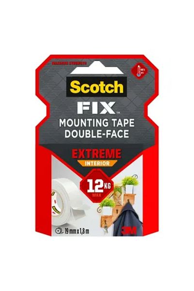 3M Scotch Fix Double-Face Extreme Interior Mounting Tape (19 mm x 1.8 m)