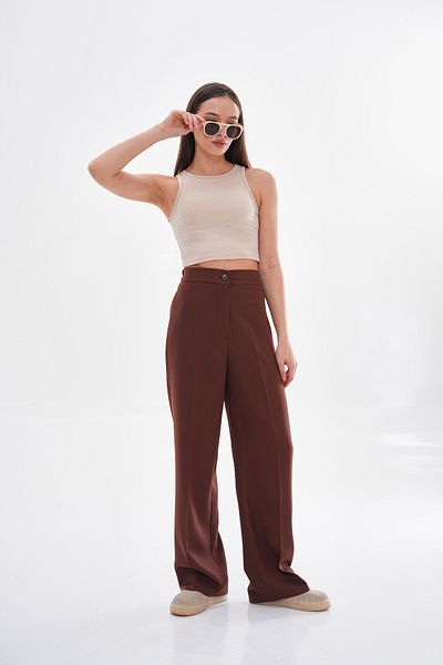 H&A İSTANBUL Women's High Waist Loose Wide Leg Palazzo Fabric Pants