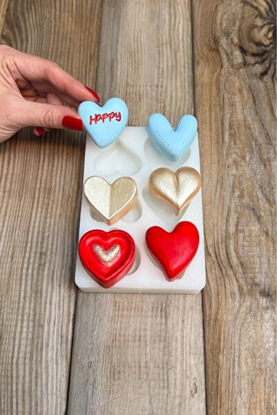 rufus concept Kalp Altı Farklı Model Silikon Mum Kalıbı