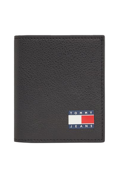 Tommy Hilfiger Men Black Heritage Leather Slim Wallet